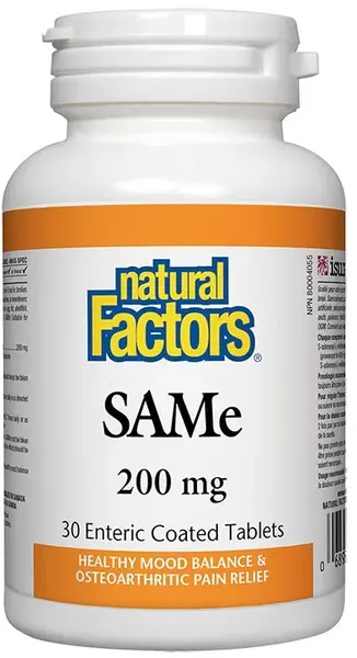 SAMe, 200 mg, 30 tablete, Natural Factors