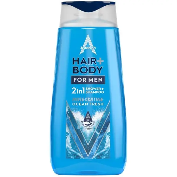 Sampon 2 in1 Hair & Body pentru Barbati, 400 ml, Astonish