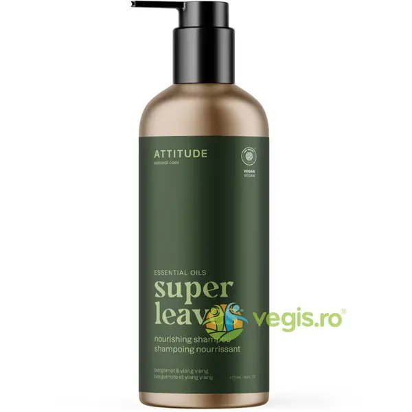 Sampon 2in1 pentru Barbati cu Bergamota si Ylang-Ylang Super Leaves 473ml