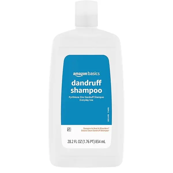 Sampon, Amazon Basics, Anti-Matreata, Combate Matreata si Elimina Senzatia de Mancarime, pH Neutru, cu Piritionat de Zinc 1%, 834ml