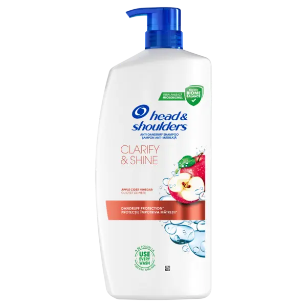 Sampon anti-matreata cu Otet de Mere Clarify & Shine, 800ml, Head&Shoulders