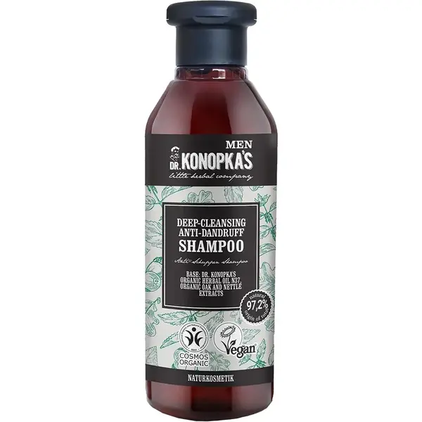 Sampon anti-matreata pentru curatare in profunzime MEN, 280 ml, Dr. Konopkas