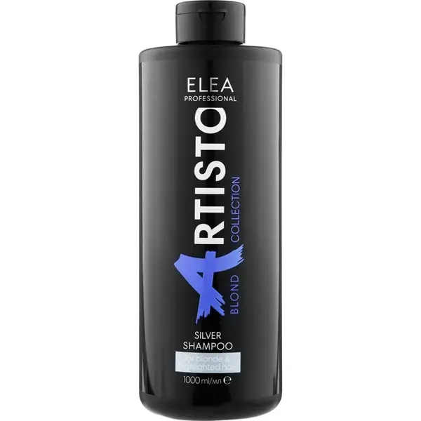 Sampon anti yellow pentru par blond Silver Elea Professional Artisto, 1000 ml