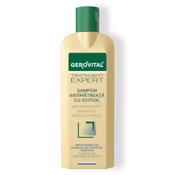Șampon Antimătreață Cu Ichtiol Pentru Scalp Iritat, Gerovital Tratament Expert, 250 Ml