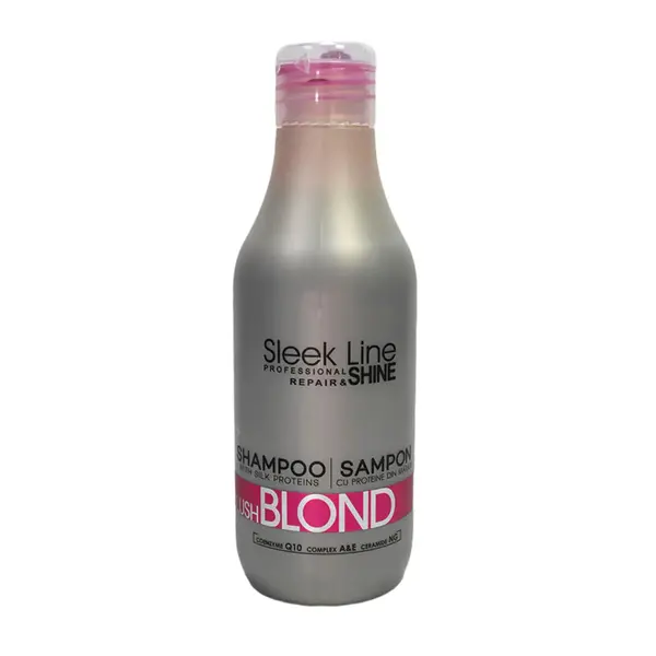 Sampon Blond Blush cu pigment neutralizant roz, 300ml, Sleek Line