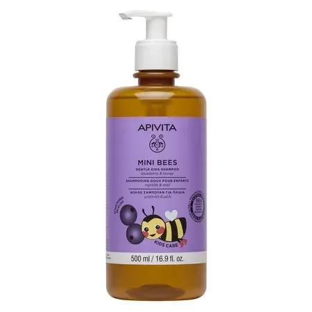 Sampon cu Afine si Miere pentru Copii Mini Bees, 500 ml, Apivita