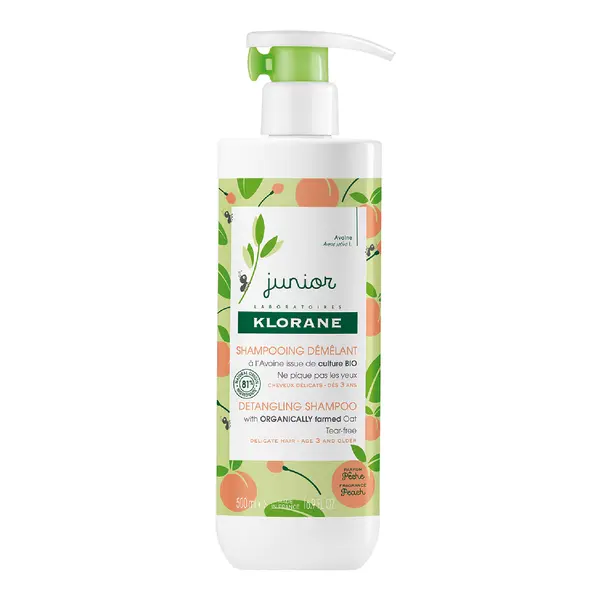 Sampon cu aroma de piersica Junior 500 ml, Klorane