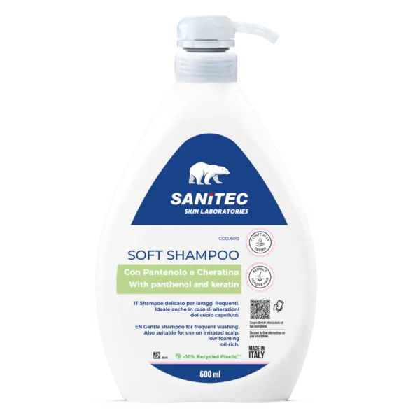 Sampon cu pantenol si cheratina, 600ml, Sanitec