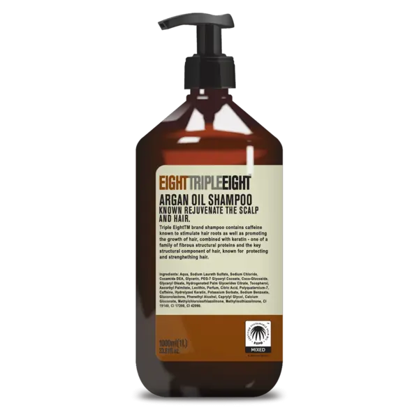 Sampon cu ulei de argan, 1l, Eight Triple Eight