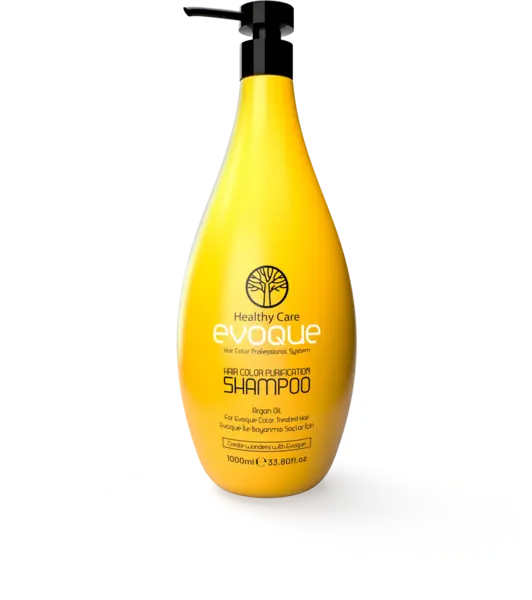 Sampon de Par Profesional pentru Par Vopsit, EVOQUE Healthy Care Purifying Color, 1000 ml - Cu Ulei de Argan, Protectie a Culorii, Antistatic, Pentru Toate Tipurile de Par - Evoque