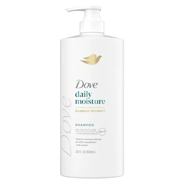 Sampon, Dove, Damage Therapy, Daily Moisture, cu Bio-Proteine si Acid Hialuronic, Hidrateaza Intens Parul Uscat si Deshidratat, 828ml