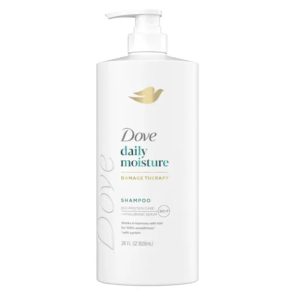 Sampon, Dove, Damage Therapy, Daily Moisture, cu Bio-Proteine si Acid Hialuronic, Hidrateaza Intens Parul Uscat si Deshidratat, 828ml