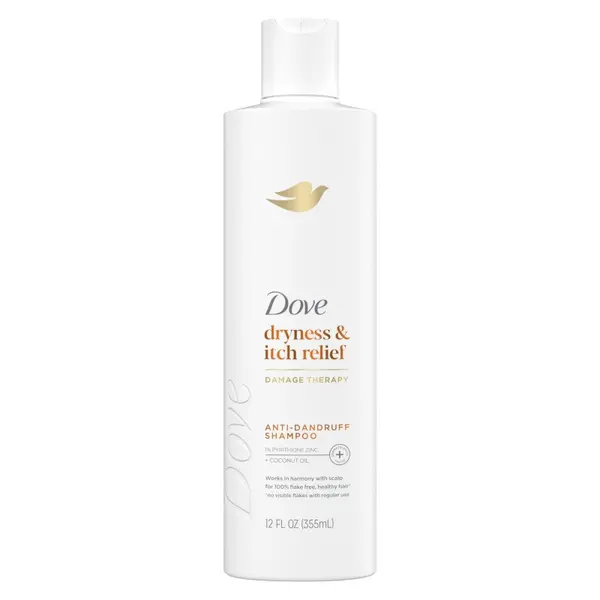 Sampon, Dove, Damage Therapy, Dryness & Itch Relief, cu Pirition Zinc 1%, Anti-Matreata, pentru Calmarea Scalpului Uscat si Iritat, 355ml