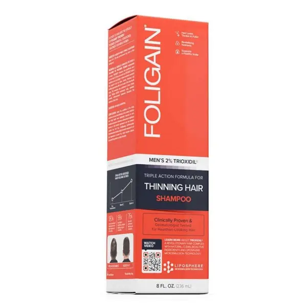 Sampon, Foligain, Thinning Hair, Trioxidil 2%, Stimuleaza Cresterea Parului, pentru Barbati, 236ml