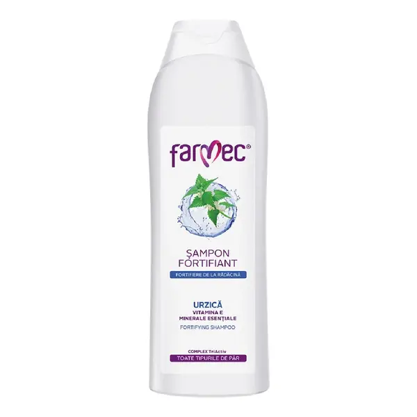 Sampon fortifiant cu Urzica si Vitamina E, 400 ml, Farmec