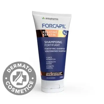 Sampon fortifiant pentru par deteriorat Forcapil Keratine+, 200 ml, Arkopharma