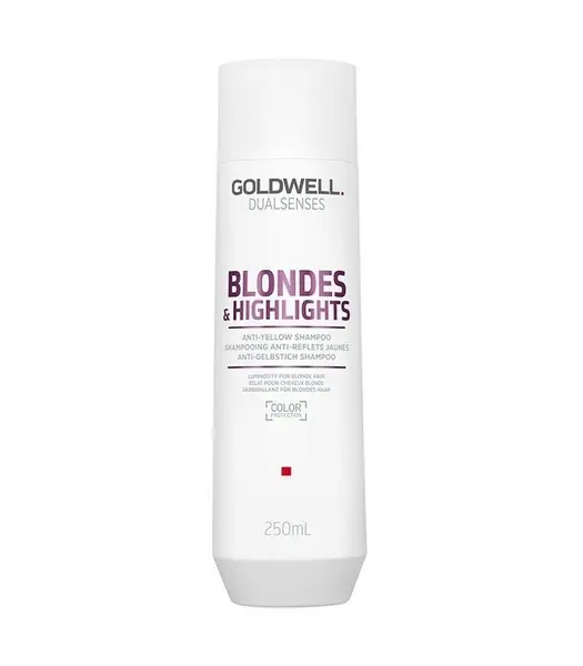Sampon Goldwell Dual Senses Blondes & Highlights Anti-Brass pentru par blond 250ml