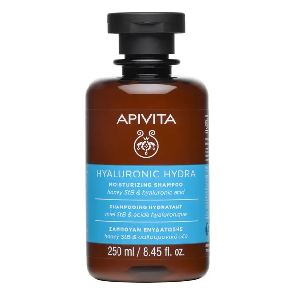 Sampon hidratant cu miere si acid hialuronic Hyaluronic Hydra, 250 ml, Apivita