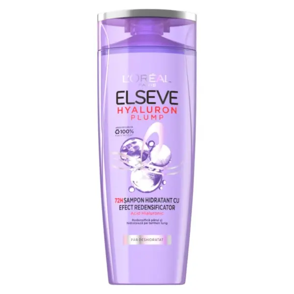 Sampon Hidratant L'Oreal Paris Elseve Hyaluron Plump pentru Par Deshidratat, 400 ml