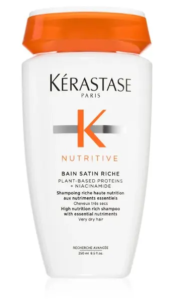 Sampon intens hranitor pentru parul foarte uscat Nutritive Bain Satin Riche, 250ml, Kérastase