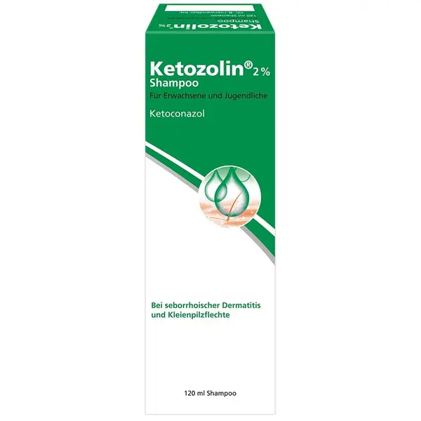Sampon Medicinal, Ketozolin, cu Ketoconazol 2%, impotriva Dermatitei Seboreice si Pitiriazisului, 120ml