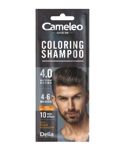 Sampon nuantator Camelo Men Brown 4.0, 15ml, Delia Cosmetics