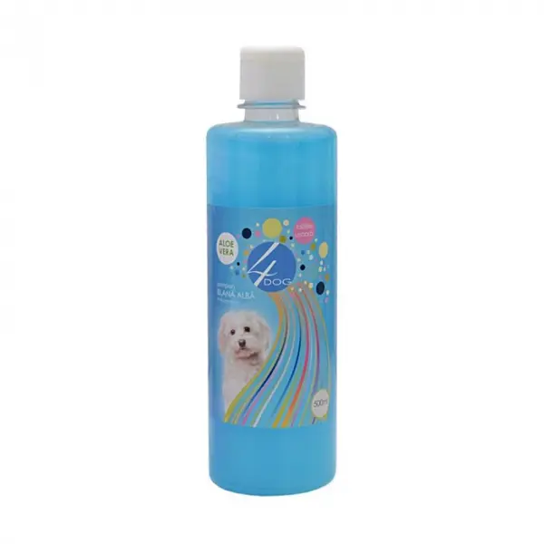Sampon pentru caini 4Dog Blana Alba 500 ml