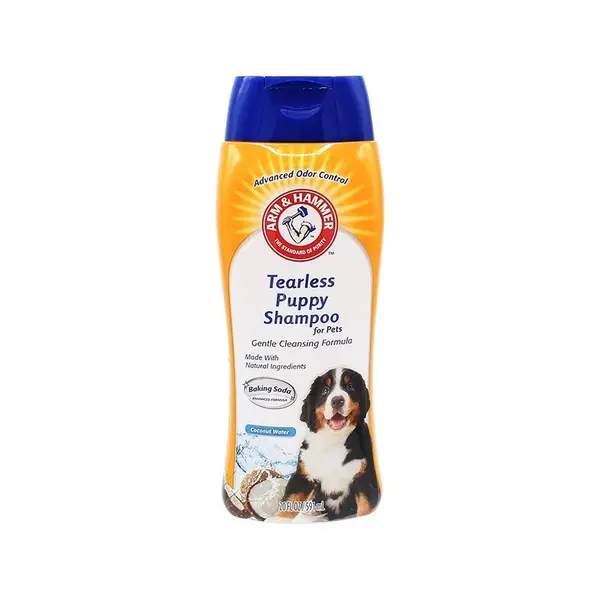 Sampon pentru Catelusi, Arm & Hammer, Puppy, Curatare Eficienta cu Bicarbonat de Sodiu, fara Lacrimi, Aroma Cocos, 591ml