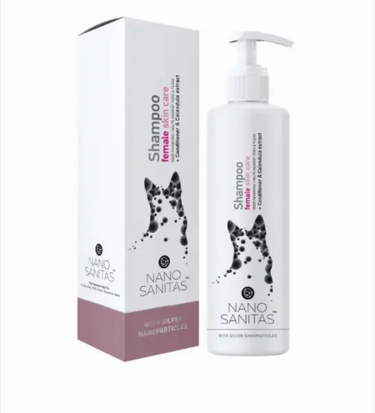 sampon pentru ingrijirea pielii la caini, special pentru Femele cu nanoparticule de argint - 250 ml