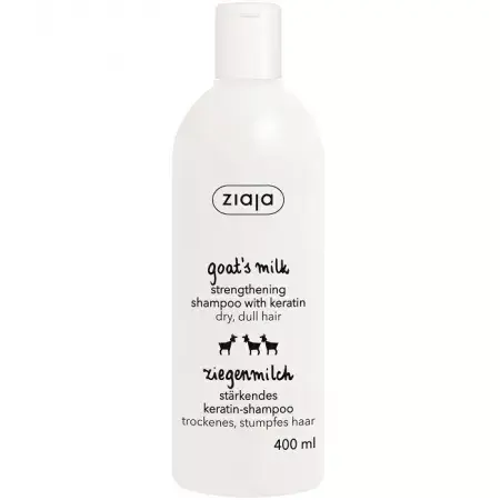 Sampon pentru intarirea firului de par cu lapte de capra si keratina, Ziaja | 400 ml