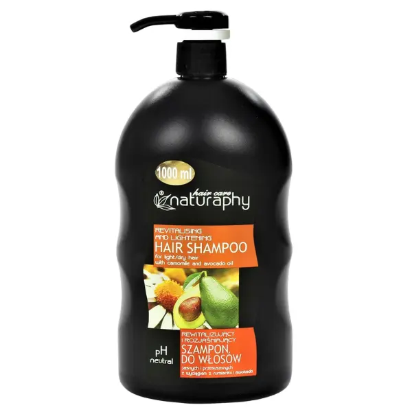 Sampon pentru par subtire si uscat cu Musetel si Ulei de Avocado Naturaphy, Blux | 1L