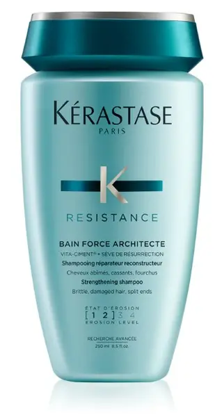Sampon pentru parul deteriorat Resistance Bain Force Architecte, 250ml, Kérastase