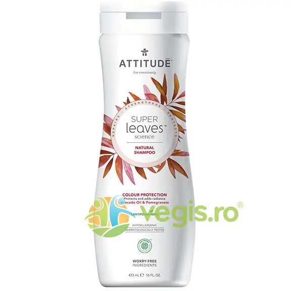 Sampon pentru Protectia Culorii cu Ulei de Avocado si Rodie Super Leaves 473ml