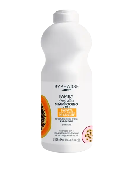 Sampon pentru toate tipurile de par 2 in 1 Family Fresh Delice, 750ml, Byphasse