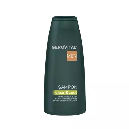 Sampon pentru utilizare zilnica barbati Gerovital Men Clean & Cool, 400 ml