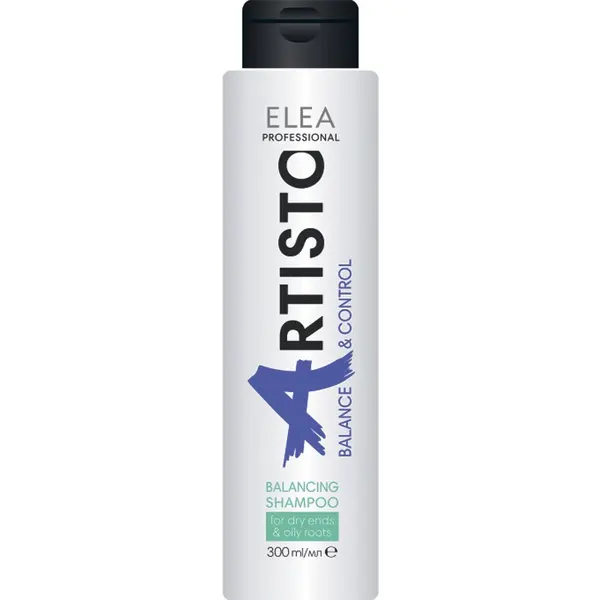 Sampon pentru varfuri uscate si radacini de par gras Balance&Control Elea Professional Artisto, 300 ml