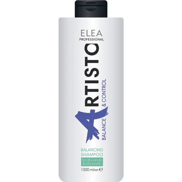 Sampon pentru varfuri uscate si radacini de par gras Balance&Control Elea Professional Artisto, 1000 ml