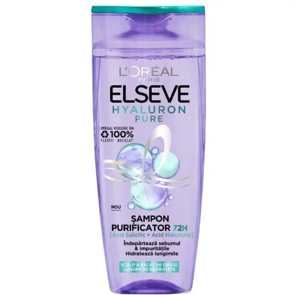 Sampon Purificator L'Oreal Paris Elseve Hyaluron Pure, 400 ml