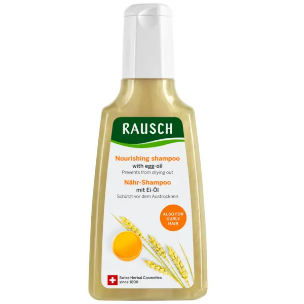 Sampon, Rausch, Nahr, cu Ou si Extract din Germeni de Grau, pentru Parul Uscat, Curata Delicat si Hraneste Parul Uscat, 200ml