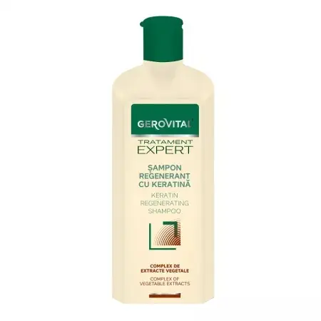 Sampon regenerant cu keratina – Gerovital Tratament Expert, 400 ml