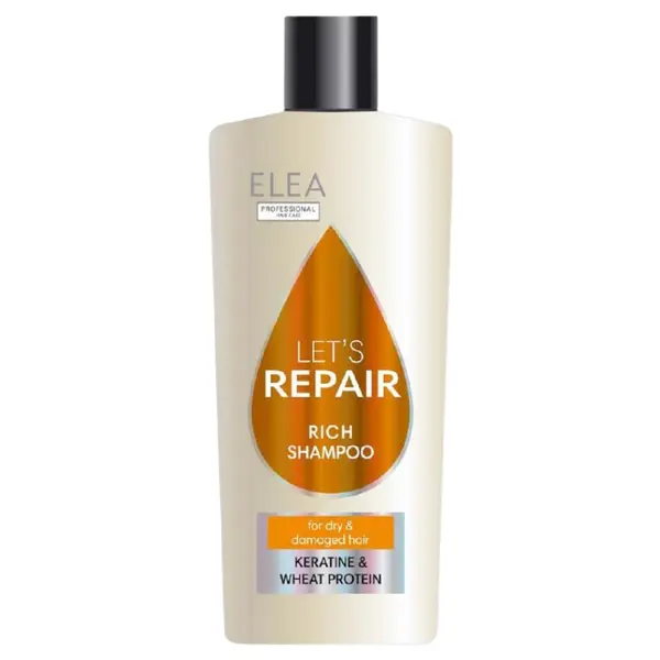 Sampon reparator cu keratina pentru par uscat si deteriorat, Elea Let's Repair | 440 ml