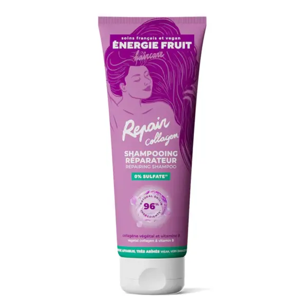 Sampon reparator pentru par foarte deteriorat cu Vitamina B si Colagen vegetal, 250ml, Energie Fruit