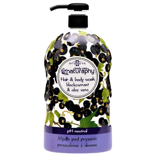 Sampon si gel de dus cu Coacaze negre si extract de Aloe Vera Naturaphy, Blux | 1L