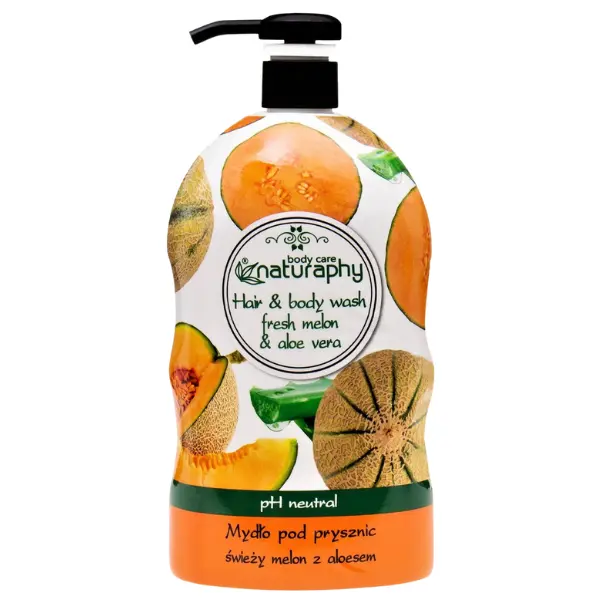 Sampon si gel de dus cu Pepene galben si extract de Aloe Vera Naturaphy, Blux | 1L
