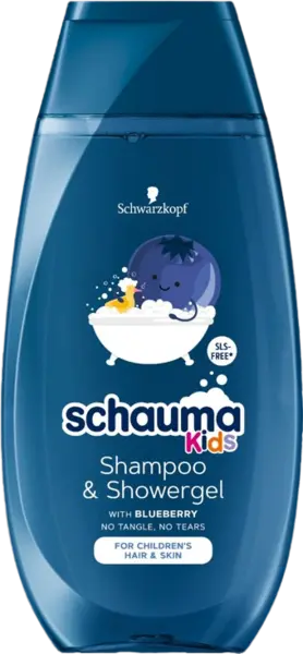 Sampon si gel de dus pentru copii Blueberry, 250ml, Schauma
