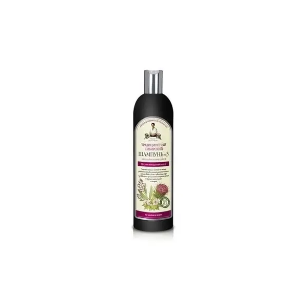 Sampon siberian impotriva caderii parului cu propolis de brusture, 550ml, Bunica Agafia