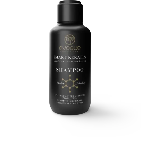 Sampon Smart Keratin Professional Travel Size EVOQUE USA, 100 ml - Reparare si intarire pentru par degradat, frizat sau tratat chimic
