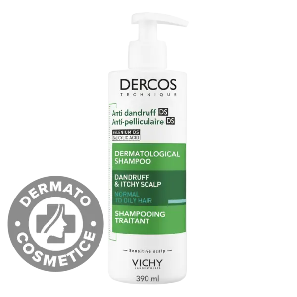 Sampon tratament anti-matreata grasa Dercos, 390ml, Vichy