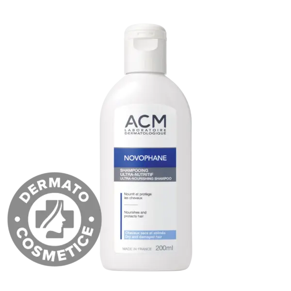 Sampon ultra nutritiv pentru par uscat Novophane, 200ml, ACM