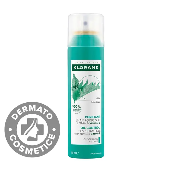 Sampon uscat cu urzica si vitamina E, 150ml, Klorane